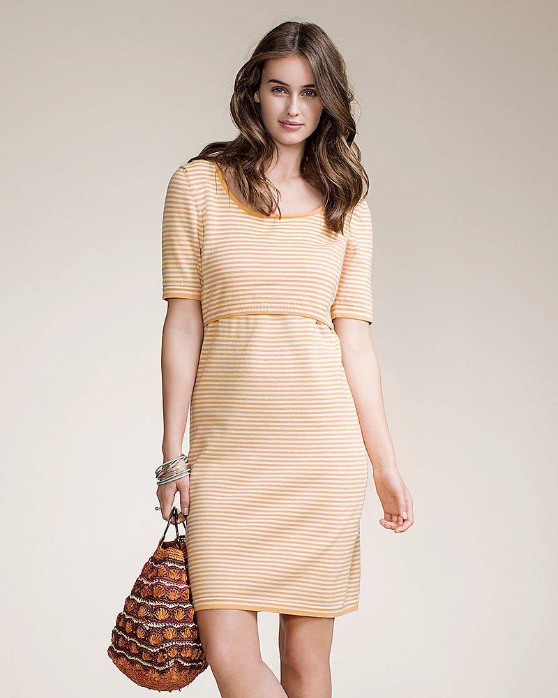 striped nursing dress